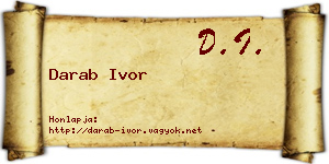 Darab Ivor névjegykártya